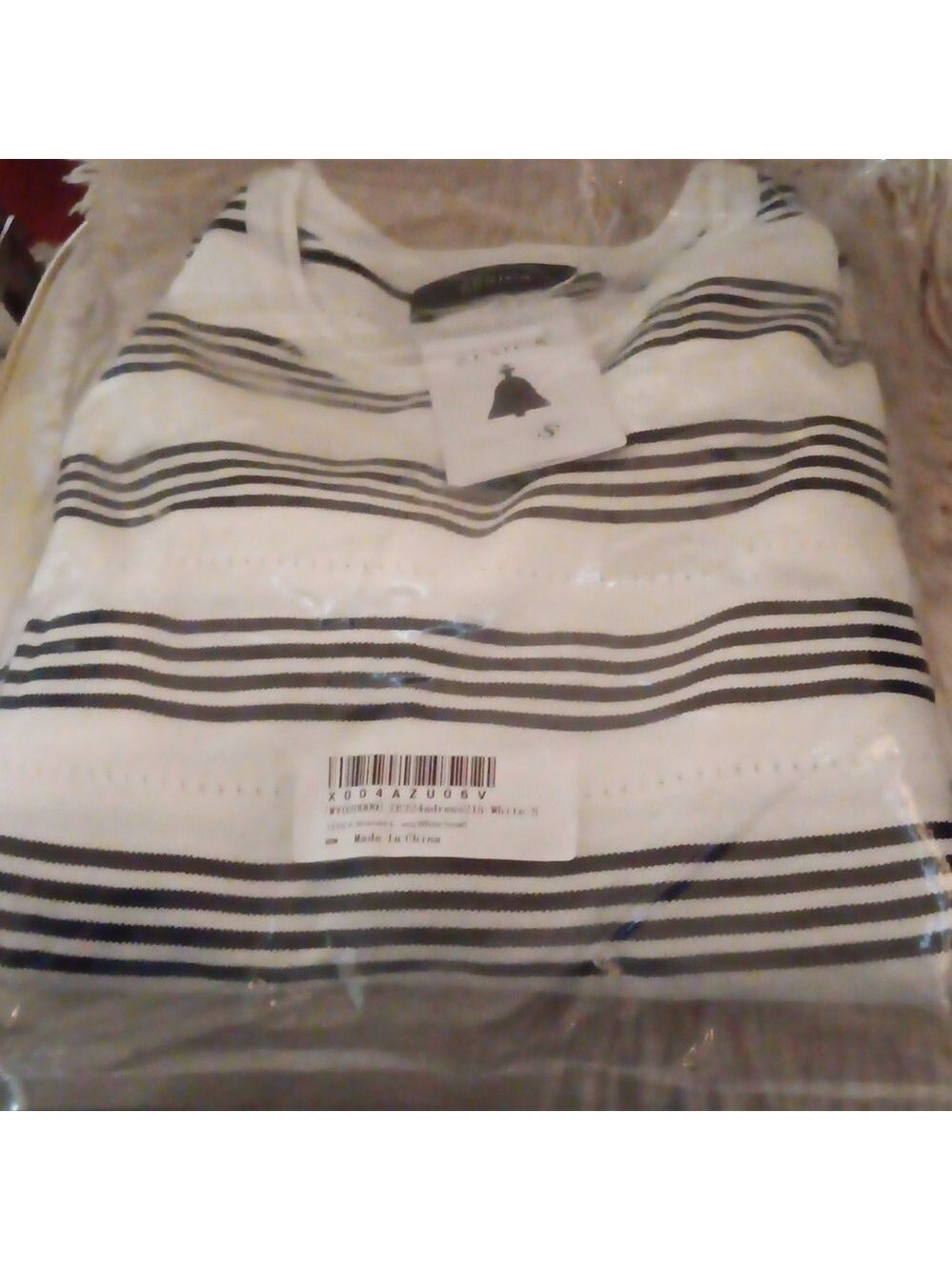 ZESICA Women's Fall Long Sleeve Striped Knit Midi Dress NWT Size S - Picture 12 of 12